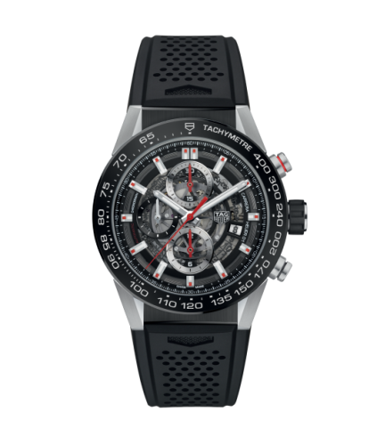 TAG Heuer Carrera Calibre Heuer 01 43 Stainless Steel / Black Ceramic / Skeleton / Rubber